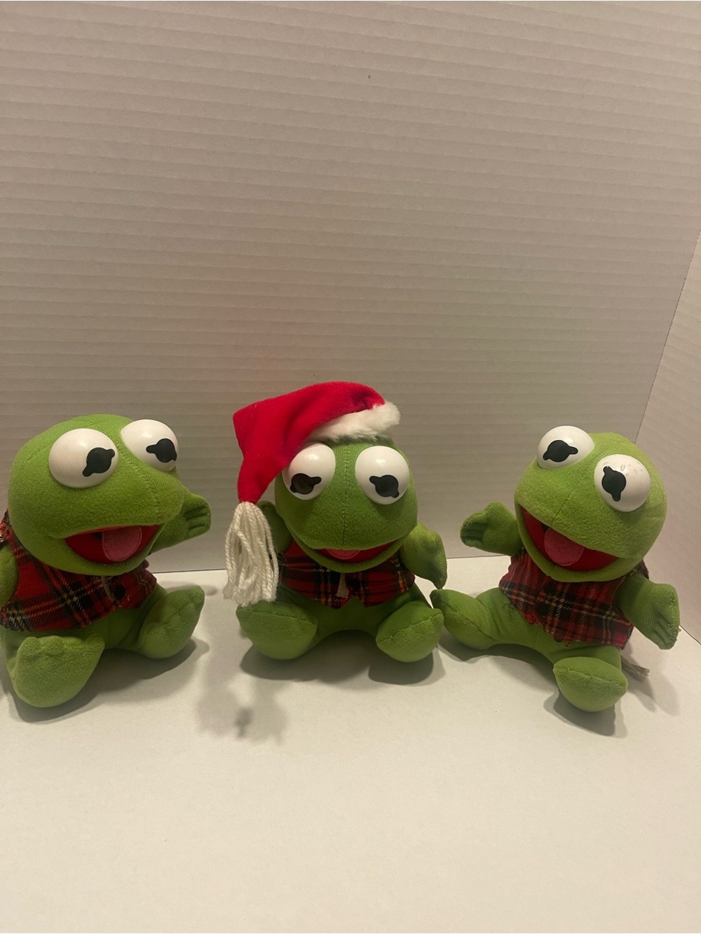 Kermit 1987 Green Plush Frog Holiday Toy - Soft Kids Plush